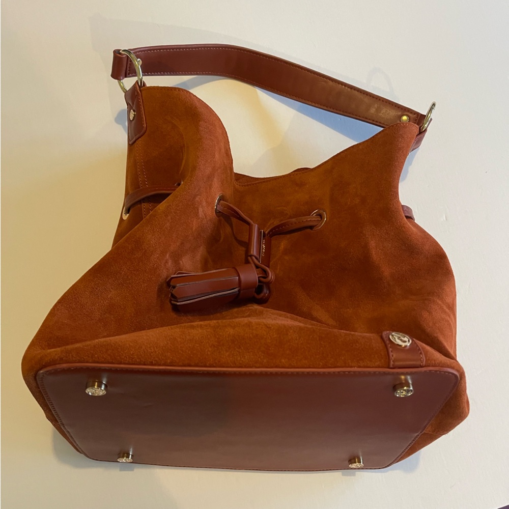 Spartina 449 Genuine Leather Hobo Bag Burnt Orange